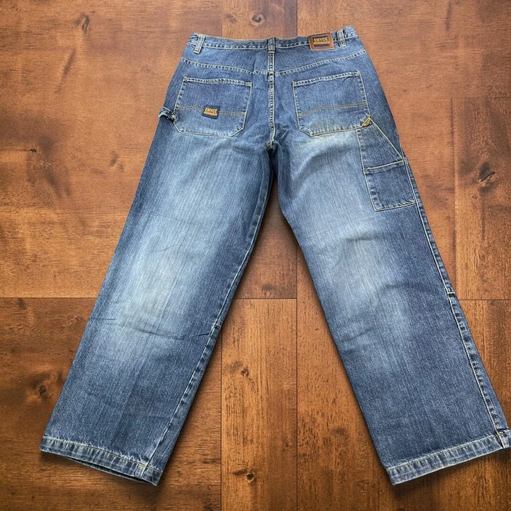 Y2K Enyce Denim Carpenter Jeans Mens 36x32 Double Knee Baggy Wide Leg Streetwear